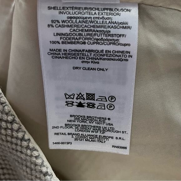 Loro Piana Brooks Brothers Cashmere Wool Tweed Skirt Womens Size 4 - Picture 6 of 9